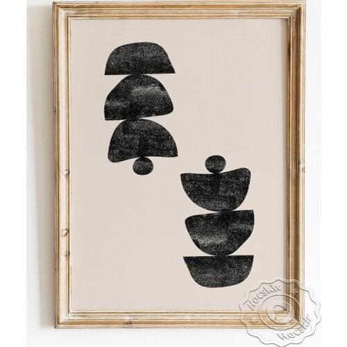 Abstract Black Irregular Pattern Poster, Scandinavian Art Wall Stickers, Minimalism Geometry Shape Hotel Apartment Home Decor