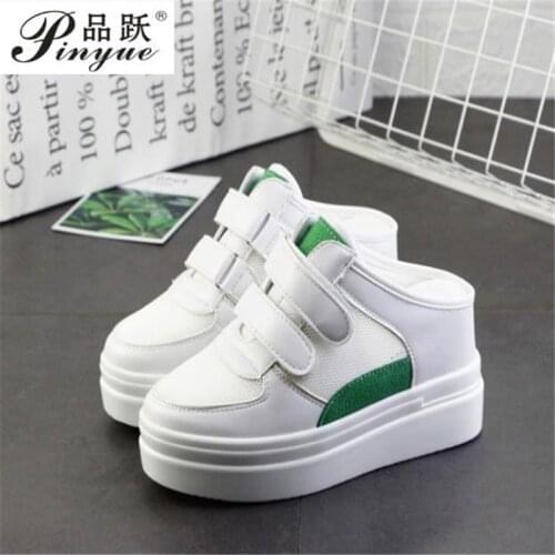 Casual Thick-soled Half Slippers Women 2021 Summer New Mesh Breathable Slippers Women Fashion All-match Womens Half Slippers