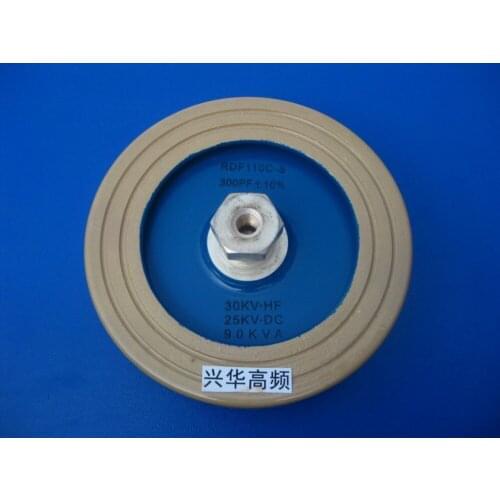 RDF110C-S 300PF 30KVHF 25KVDC 90KVA high frequency machine canned high voltage ceramic dielectric capacitor