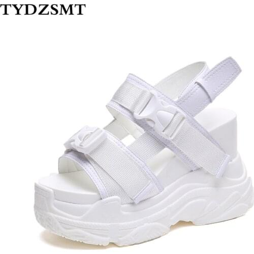 TYDASMT Platform Sandals Women 2020 High Heels Sexy Open-toed Sandals Wedge Increased Chunky Shoes Ladies Beach Summer Sandalia