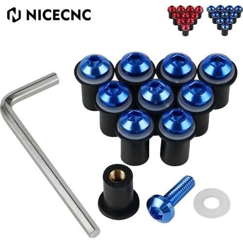 Windscreen Windshield Bolts Screw Kit For Kawasaki Ninja ZX6R ZX9R ZX10R ZX12R CNC Windscreen Bolts Kit Screw