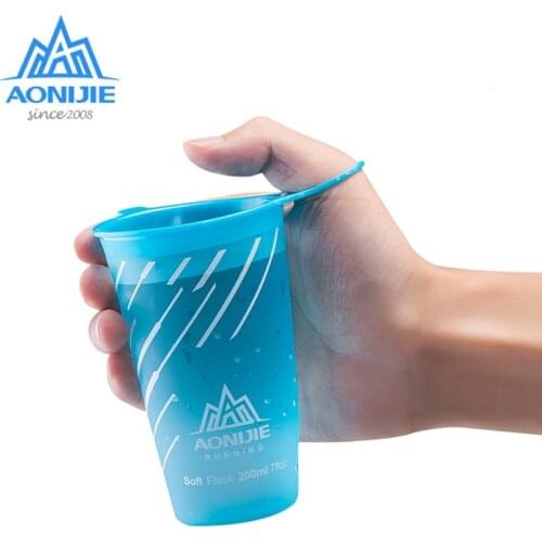 AONIJIE Foldable Soft Cup BPA Free Water Bag Non Toxic TPU Ultralight For Outdoor Sports Marathon Cycling Trailing Running