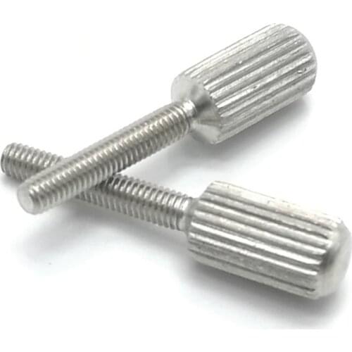 10PCS M1.6 M2 M2.5M3 M4 M5 M6 GB836 Stainless Steel Knurled Screws With Small Head Thumb Screw Hand Tighten Curtain Lock Screws