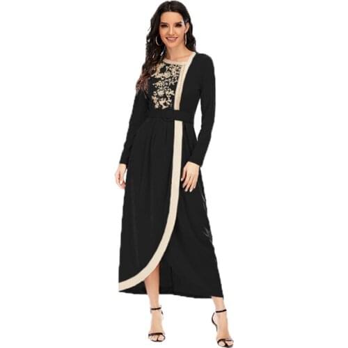 Eid Ramadan Women Muslim Abaya Dubai Turkey Middle East Islamic Clothing 2021 New Embroidery Maxi Dress Female Elegant Robe
