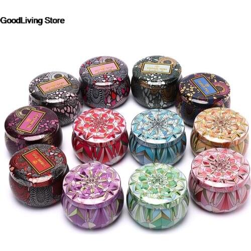 1PC Mini Tin Box Gift Jewelry Tin Box Cookie Candy Tea Storage Round Drum Tinplate Empty Box Drawer Organizer Candy Box Tea Cans