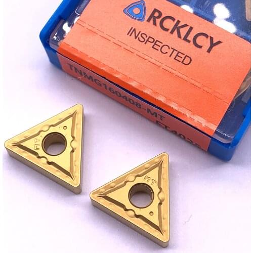 10pcs RCKLCY Turning Tool TNMG160408 MT FT4025 Carbide Inserts Indexable lathe Inserts CNC Insert Internal Turning Insetrs