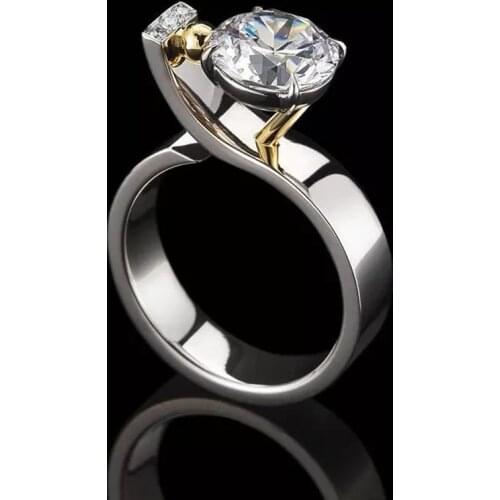 2021 Fashion Women Rings Zircon Novel Matching Rings Engagement Wedding Bands Girlfriend Birthday Gift Jewelry