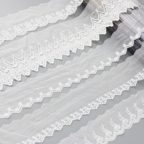 3 yards/lot) Cotton embroid lace sewing ribbon lace fabric Webbing Decoration crafts