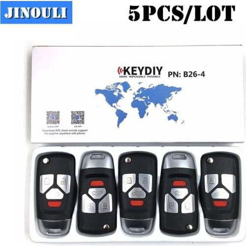 5pcs/lot,Newest Original KEYDIY KD B26-4/3 For KD900 urg200 Key Programmer KD MINI B Series Remote Control B26 3 / 4 button