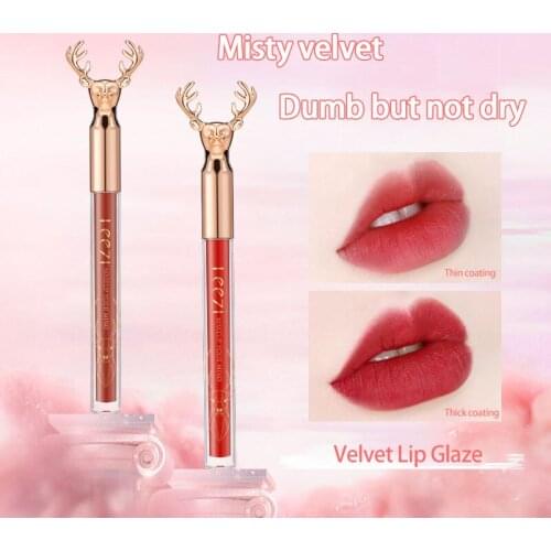 Velvet Lipstick Matte Texture Waterproof Sweat-proof Color Lipstick Moisturizing ​Lip Makeup Cosmetic TSLM1