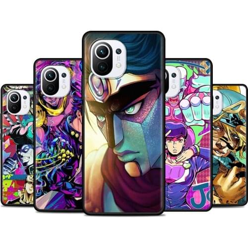 JoJo Bizarre Aventure Cover For Xiaomi 10T Pro Note 10 Lite 5G 11 Ultra 9T A2 9 SE CC9 8 Cell Phone Case Black Soft Shell Coque