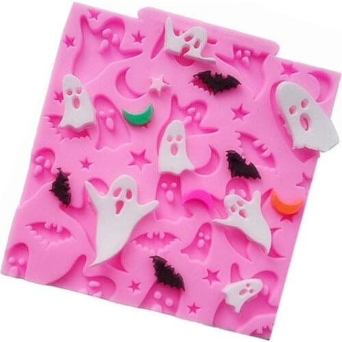 Halloween Ghost Cream Cake Silicone Mold Handmade Chocolate Craft Mold Cake Dessert Decorative Mold DIY Cake Bakery Tools