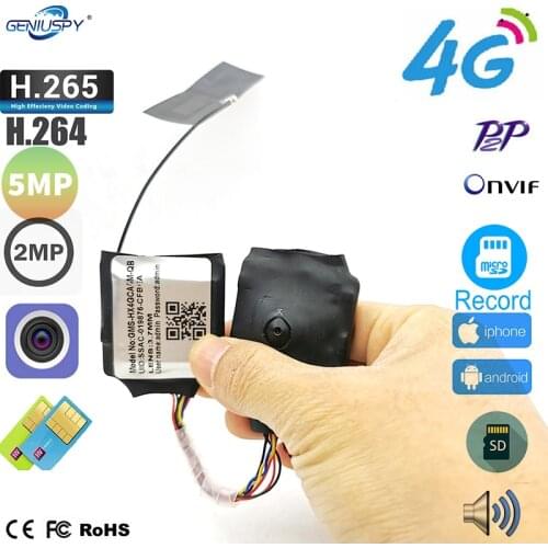 Camhi DIY 5MP 3G 4G SIM Lte IP Camera Module 5MP IMX335 1920P Wireless MINI 4G Pin hole Covert Built-in MIC Micro SD Card Slot
