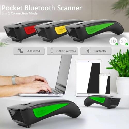 Pocket QR Bar code Reader PDF417 Portable 1D 2D Wireless Bluetooth Barcode Scanner Support IOS Android Mobile Payment C740 750