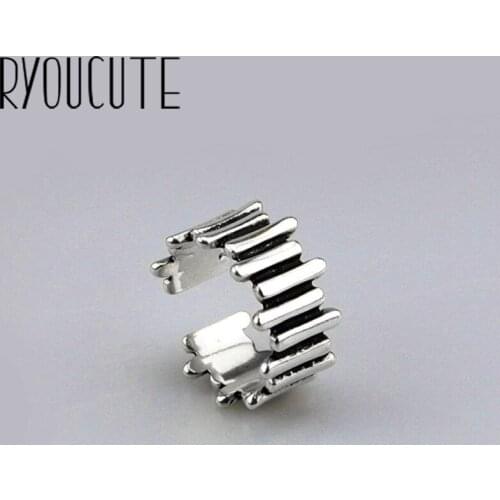 New Trendy Personality Punk Lines Rings For Women Lady Resizable Size Rings Party Jewelry Charm Gifts 2021
