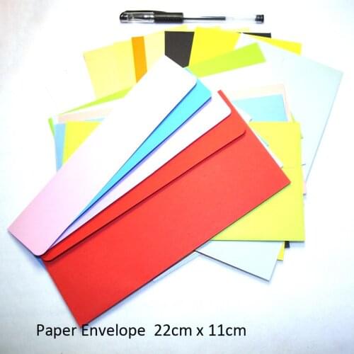100pcs In/ 22x11cm Western Styled Kraft Paper Envelopes For Cash, Postcards, Letters, Diy Message Card Wedding Party Favour