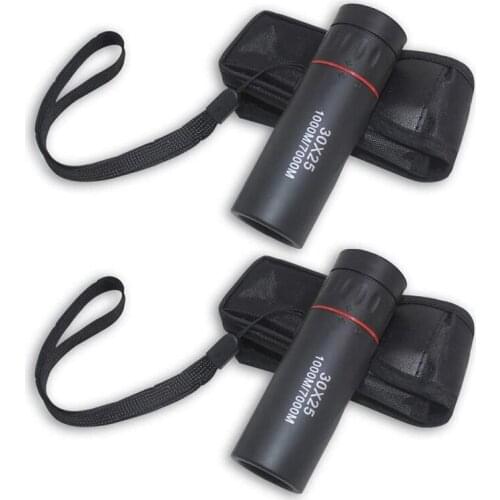 30X25 Monocular 2 Packs Clear Day and Night Waterproof Outdoor Mobile Phone Applicable