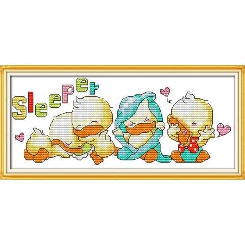 Sleeper cross stitch kit 14ct 11ct count print canvas stitches embroidery DIY handmade needlework plus