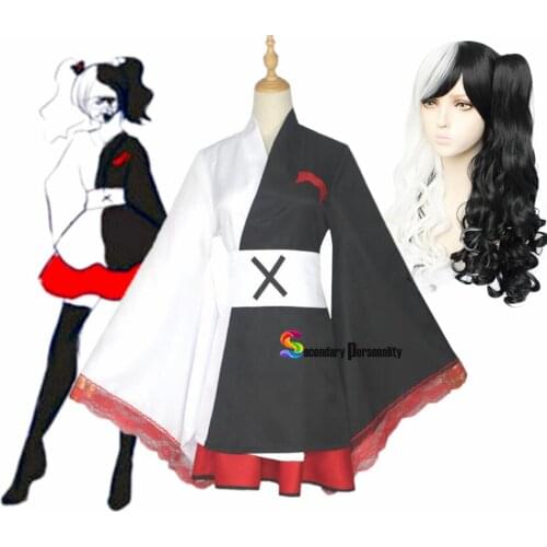 New Fashion Anime Danganronpa Monokuma Dangan Ronpa Kimono Pinafores Dresses Women Cosplay Costumes