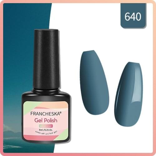 NEW Arrival FRANCHESKA Butterfly Color Glue Blue-green Series 8ml Support Dropship