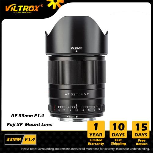 VILTROX 33mm F1.4 STM Camera Lens Auto Focus Fixed Focus Lens APS-C For Fuji X Mount Lens Camera X-T3 X-T30 X-T20 X-T100 X-Pro2
