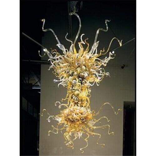 LR745-Contemporary Colored Blown Glass Custom Made Designer Chandelier