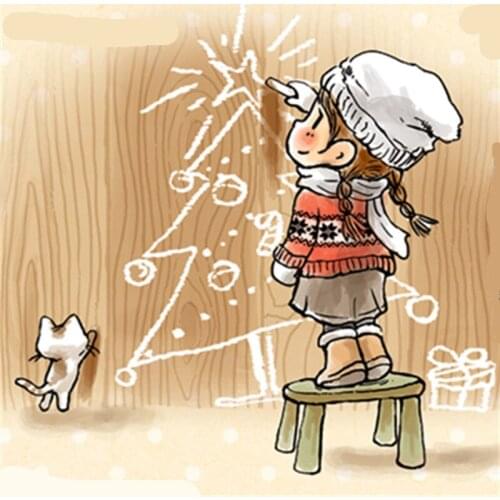 Rubber Silicone Clear Stamps For Scrapbooking Tampons Transparents Seal Background Stamp Card Making Diy Cartoon Girl