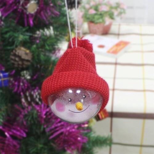 3pcs Christmas Ball Xmas Pendant & Drop Ornaments for Christmas Tree Decoration DIY Beauty Plastic Ball Creative Kids Toys