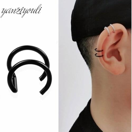 Trendy Unisex Punk Hio Hop Clip on Ear Without Piercing No Hole Clip on Earrings Ear Cuff Jewelry Earrings for Women Men