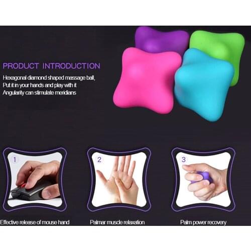 Silicone hexagonal reaction ball agility training hand-eye reaction muscle relaxation yoga fascia ball hand acupoint health ball
