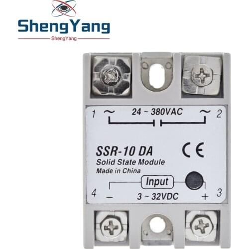 Solid state Relay SSR-10DA SSR-25DA SSR-40DA SSR-50DA 10A 25A 40A 50A actually 3-32V DC TO 24-380V AC SSR 10DA 25DA 40DA 50DA