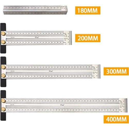 Folding Ruler 6-side Universal Ruler Aluminum Alloy Multi Angle Measuring Tool Laser Engraved Marking for Professional Builders