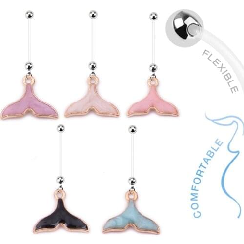 1PC Cute Dangle Pregnancy Women Belly Button Rings Fashion Surgical Steel Pregnant Belly Rings Body Jewelry Navel Piercing Rings