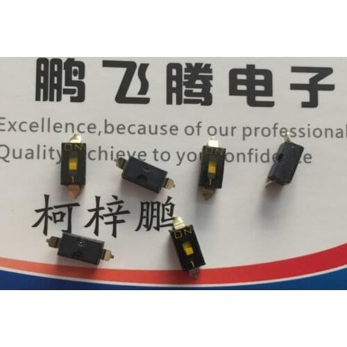 1PCS Taiwan Yuanda DIP DMR-01-T-V-T/R dial code switch 1-bit patch 2.54mm 1P flat dial code