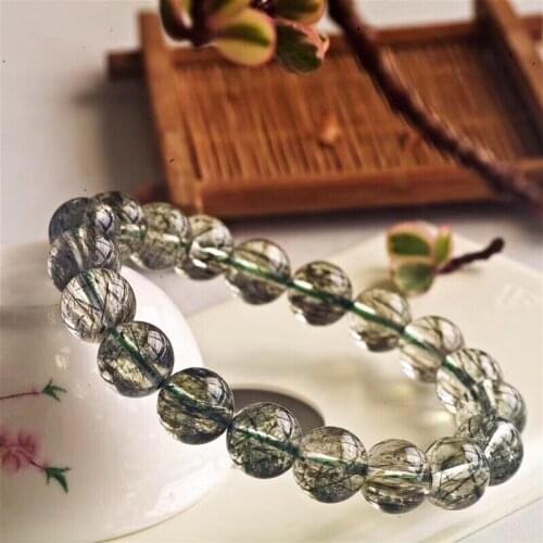 10mm Top Natural Green Tourmaline Quartz Bracelet For Woman Lady Man Brazil Crystal Round Beads Gemstone Stretch Jewelry AAAAA