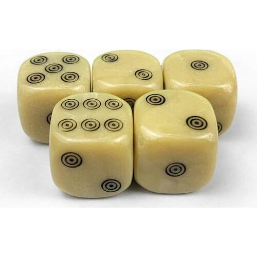 10 pcs/set 6 Sided Circle Dice Funny Puzzle Game Send Children 16 mm