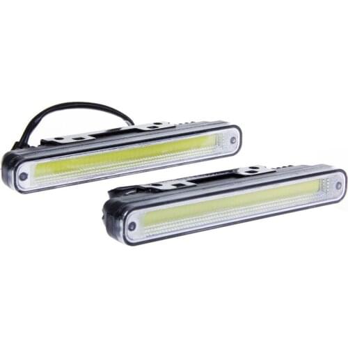 2pcs 20cm Ultra-thin 12W COB LED Daytime Running Light LED DIY Fog led lights with Protective tube and Stents