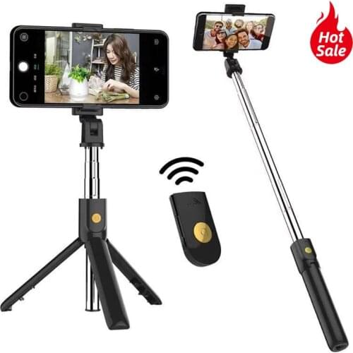 3 In 1 Wireless Bluetooth Foldable Handheld Monopod Shutter Remote Extendable Mini Tripod Selfie Stick For Iphone/Android Selfie