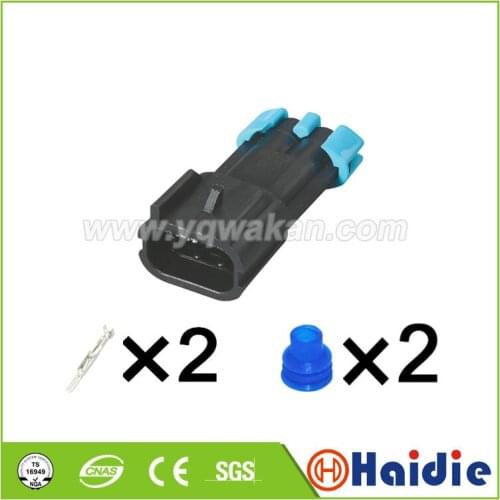 Free shipping 5sets 2pin GM Delphi 2 Way Female Sensor Plug Auto Car fan plug Wire Connector 15300002