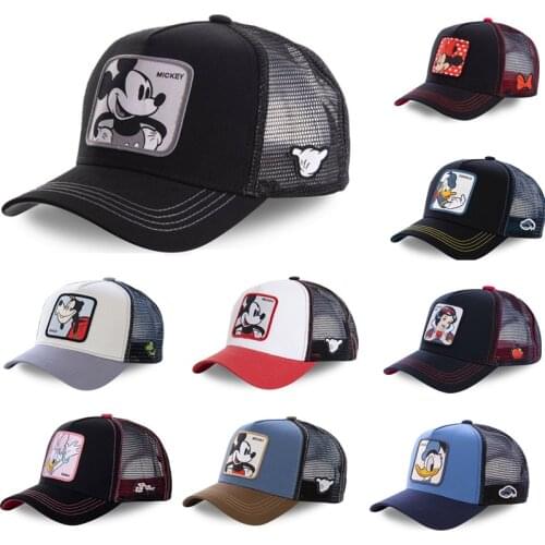 New Brand Anime Cartoon Mickey Captain Tsubasa Snapback Baseball Cap Men Women Hip Hop Dad Mesh Hat Trucker Hat Dropshipping