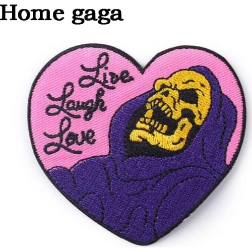 D2971 Homegaga Cartoon Embroidery Punk Patch Applique Ironing Clothes Sewing Supplies Decorative Badges Patches