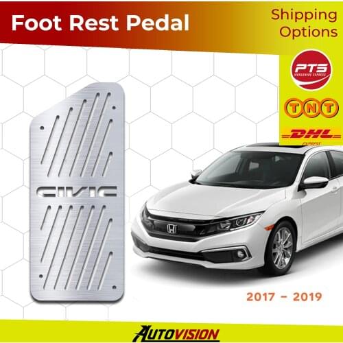 For Honda Civic FC5 2017 2018 2019 2020 Car Accessories ABS Chrome Foot Rest Pedal Body Molding Moulding Trim