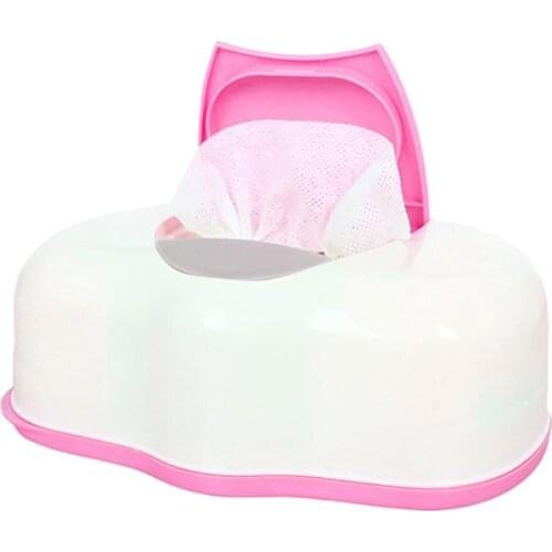 Home Car Press Automatic Baby Wipes Wet Tissue Box Case Holder Organizer Kitchen Storage Supplies Double Color Wet Wipes Box