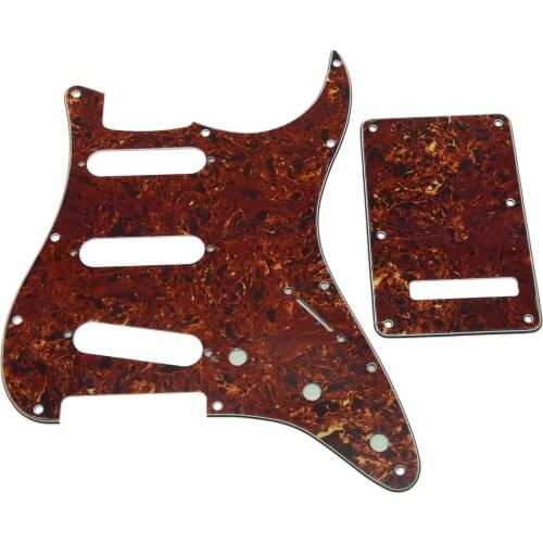 KAISH ST Style Pickguard and Back Plate,Screws SSS Vintage Tortoise