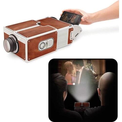 Cardboard Smartphone Portable Projector 2.0 / Install Phone Projector Movie No Installation is Required DQ-Drop