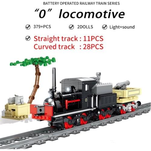 KAZI 98250 MOC building blocks electric train track series 0 locomotive children assembled toy gift