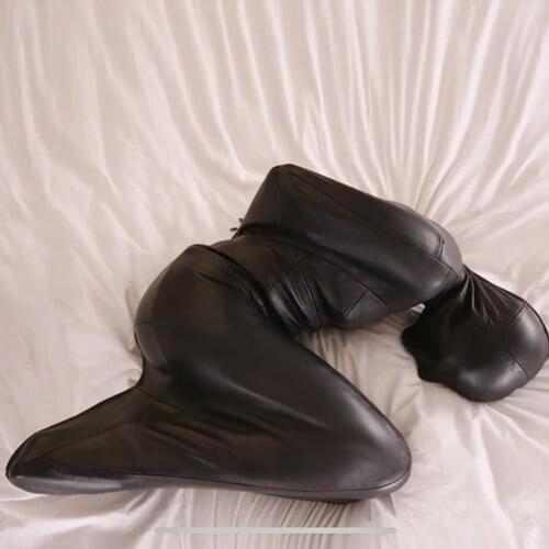 Cosplay Sexy Body Stage Props Costumes Faux Leather Fully Coated Garment Built-in Zip Cross-Dressing Mummy Unisex Transvestites