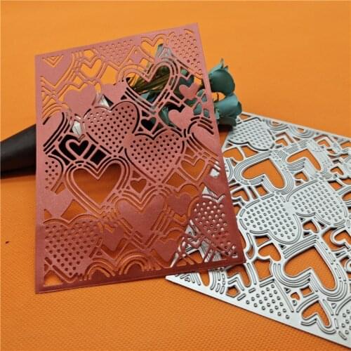 Square Love Heart Metal Cutting Dies for Scrapbooking Handmade Tools Mold Cut Stencil New 2021 DIY Card Make Mould Model Craft
