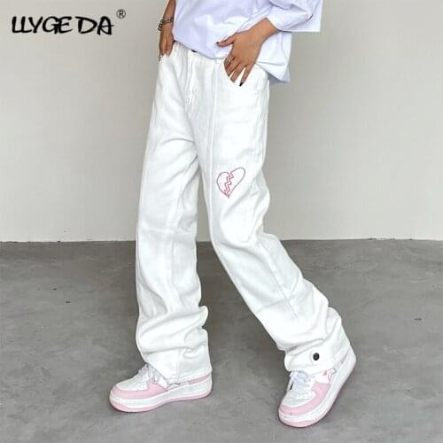 LLYGE Women's Jeans With Embroidery
