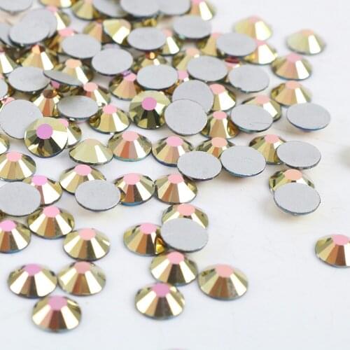 Metalic Rose Love New Color Non Hotfix Flatback Glue On Glass Rhinestones Crystal For NailArt Decoration Decoration